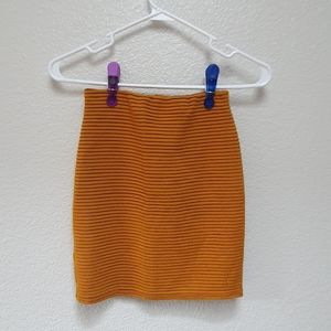 Mustard bodycon skirt